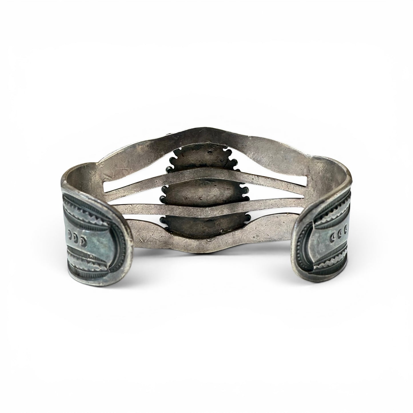 Vintage Sterling Silver & Turquoise Diné (Navajo) Bracelet