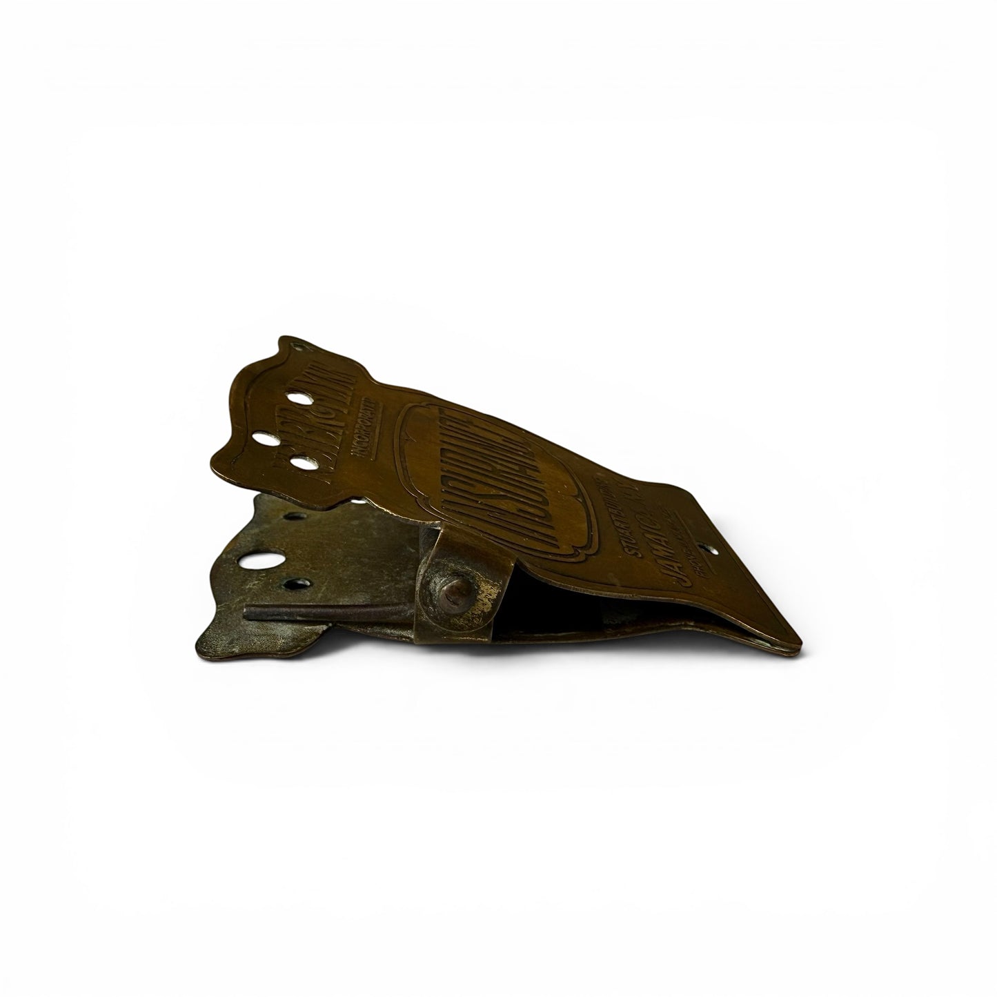 1920s "Insurance" Brass Advertising Paper Clip side view