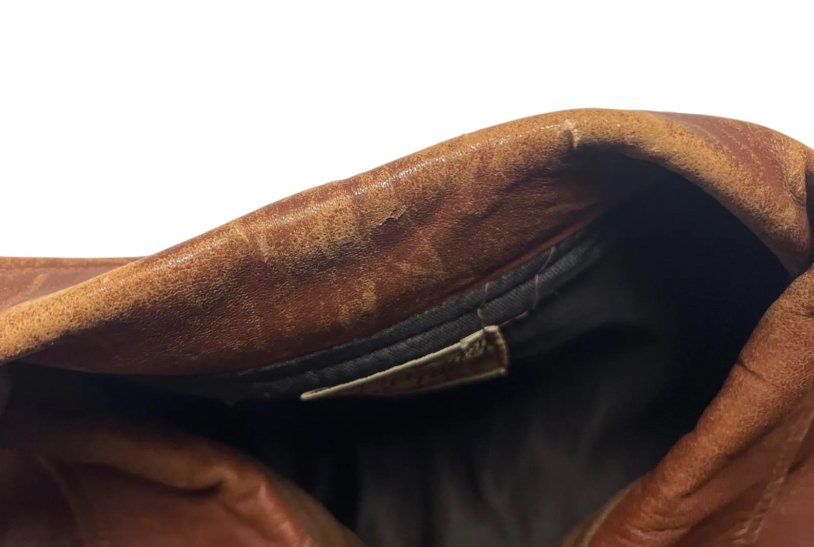 1930/1940s Cross Country Togs 2-Tone Half Belt Back Leather Jacket 