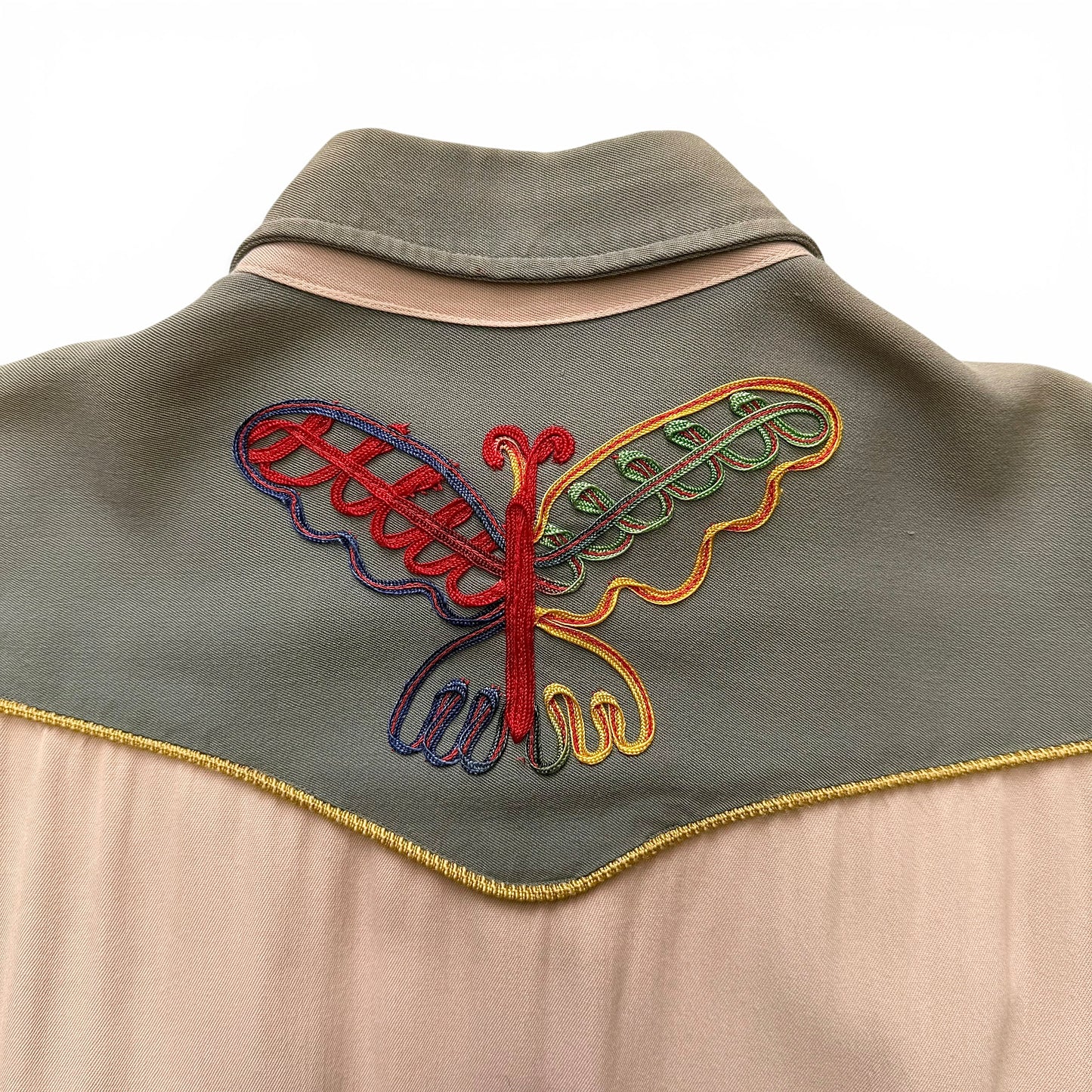 1940/1950s Las Vegas By Cowboy Joe Embroidered Western Shirt