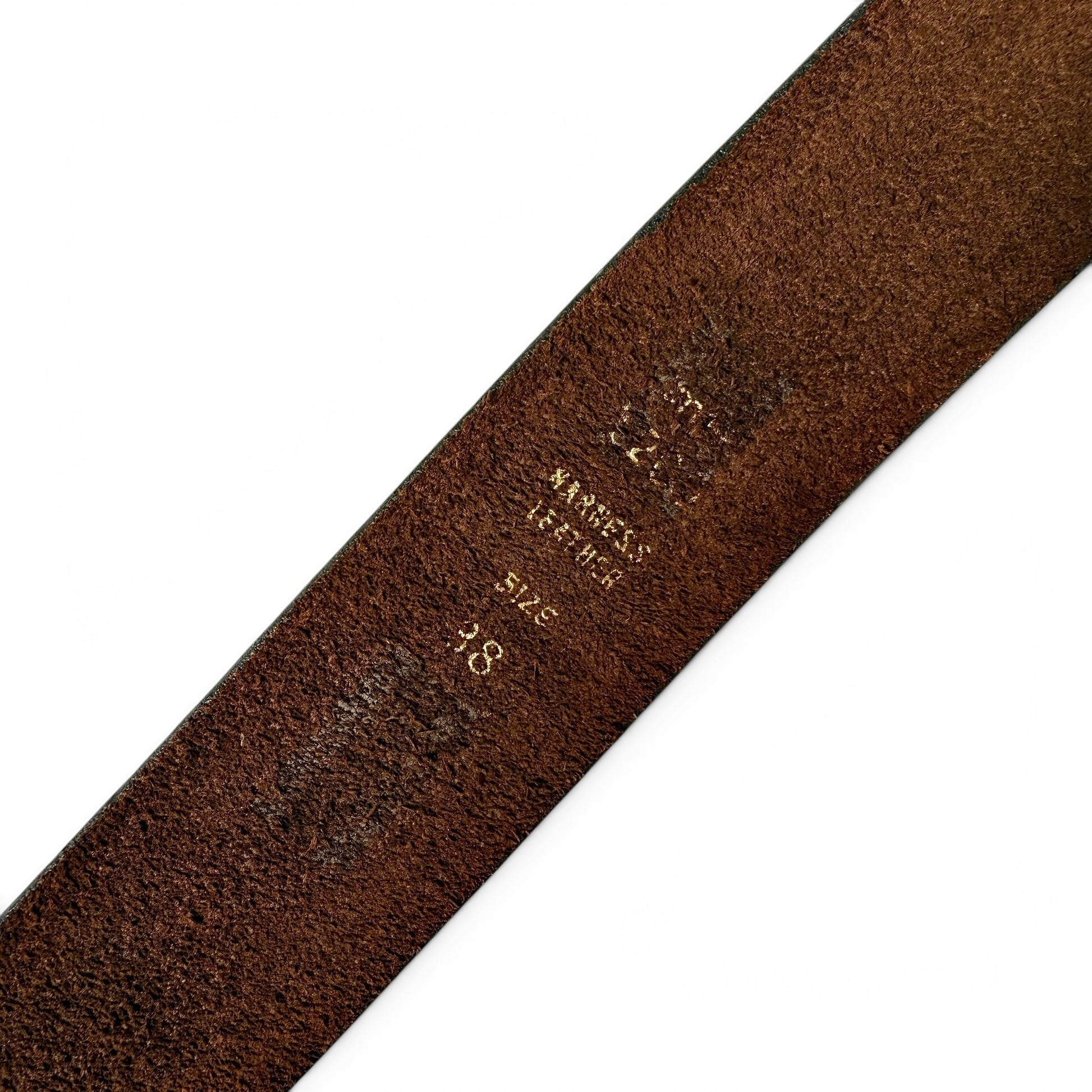 1970s David Laurie Brass Buckle Leather Belt
