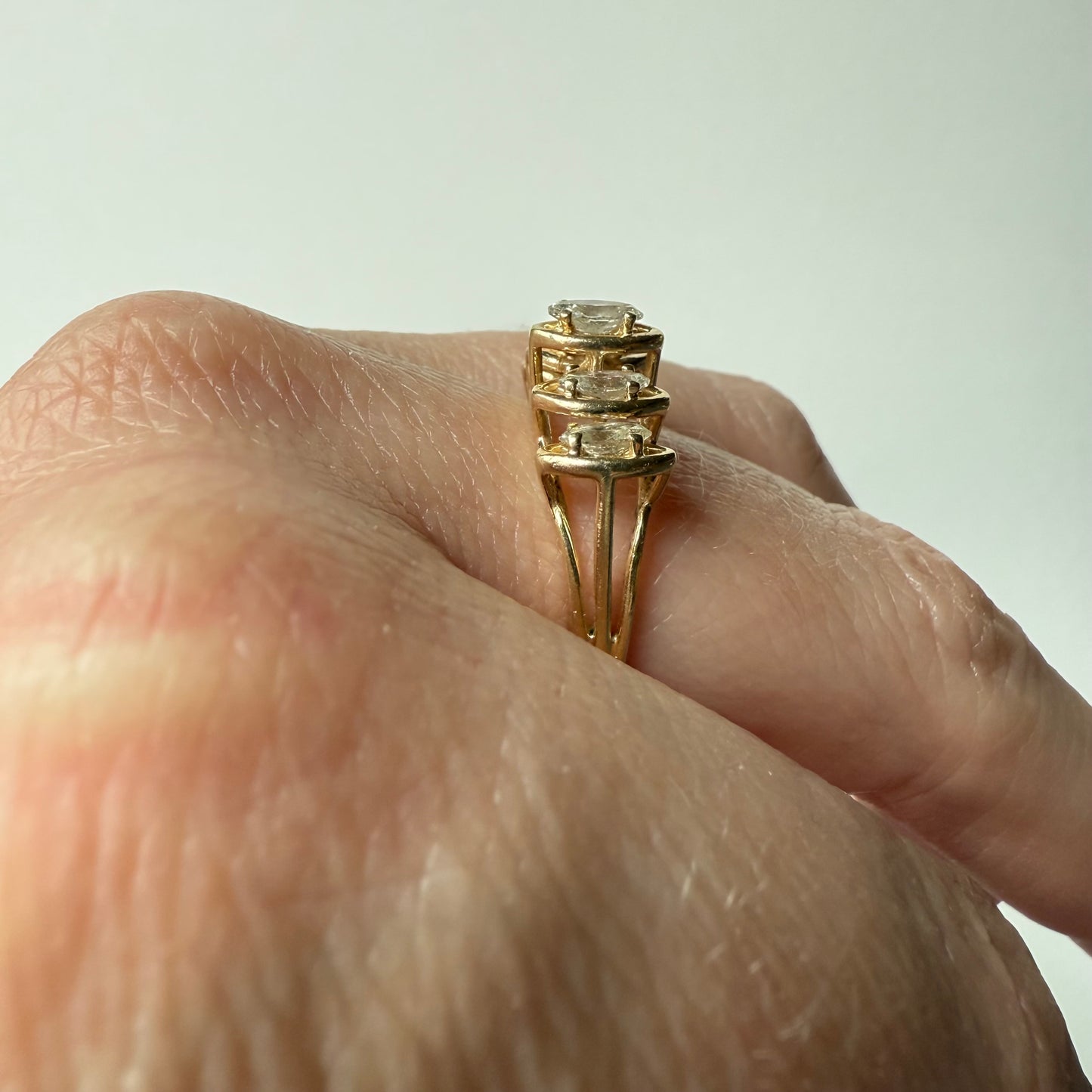 1ctw Natural Marquise Diamond 14K Yellow Gold Ring Size 8.75