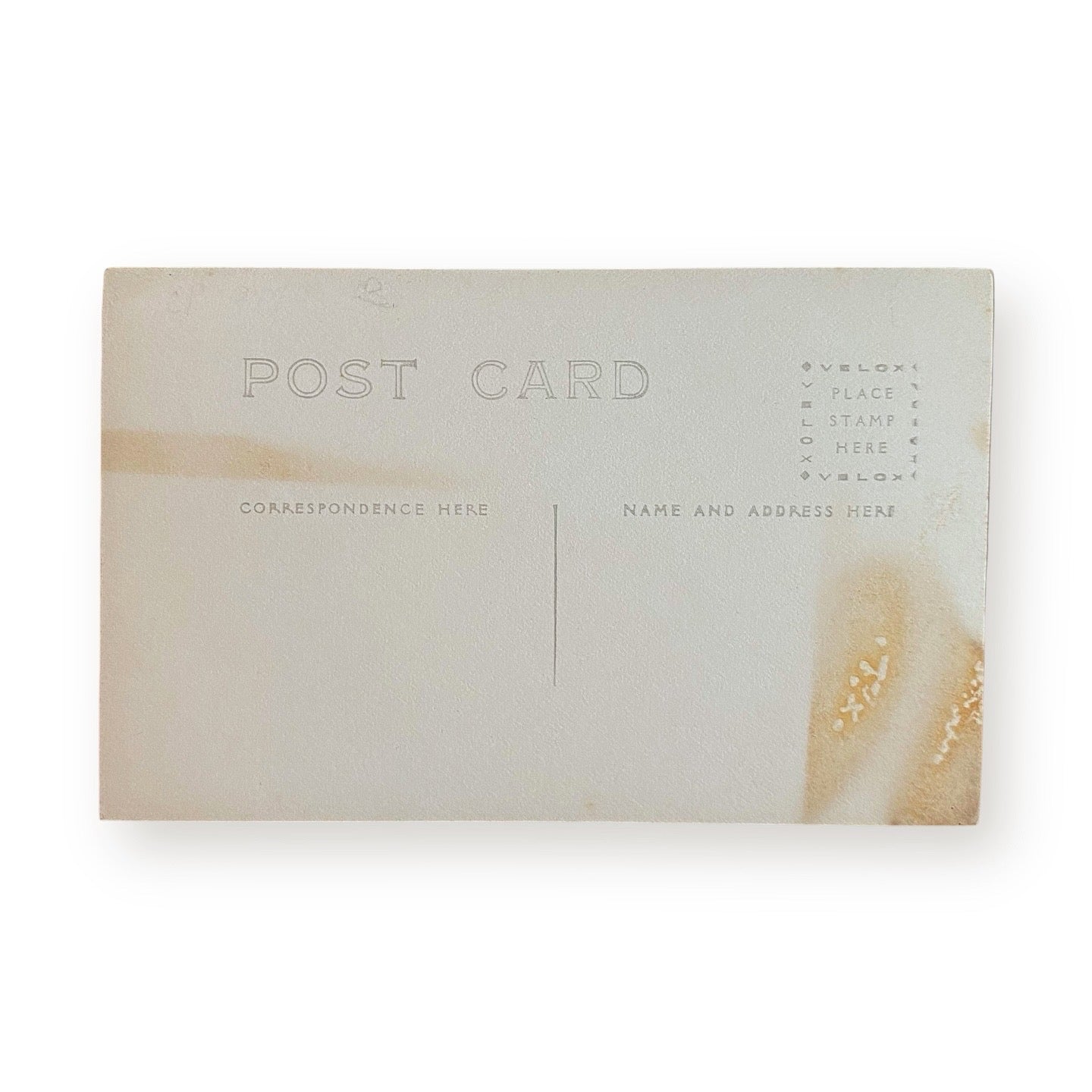 back side of photo postcard rppc