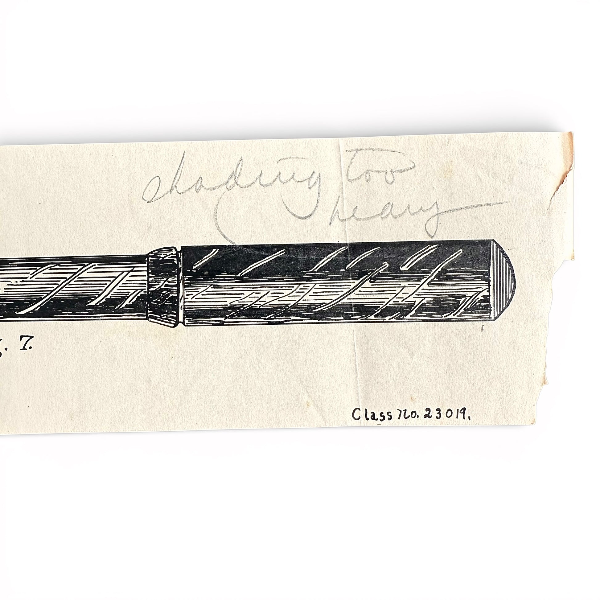 an illustration of a fountain pen with shading