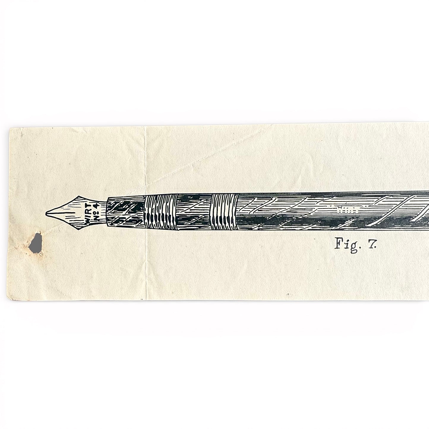 an illustration of a fountain pen showing the nib