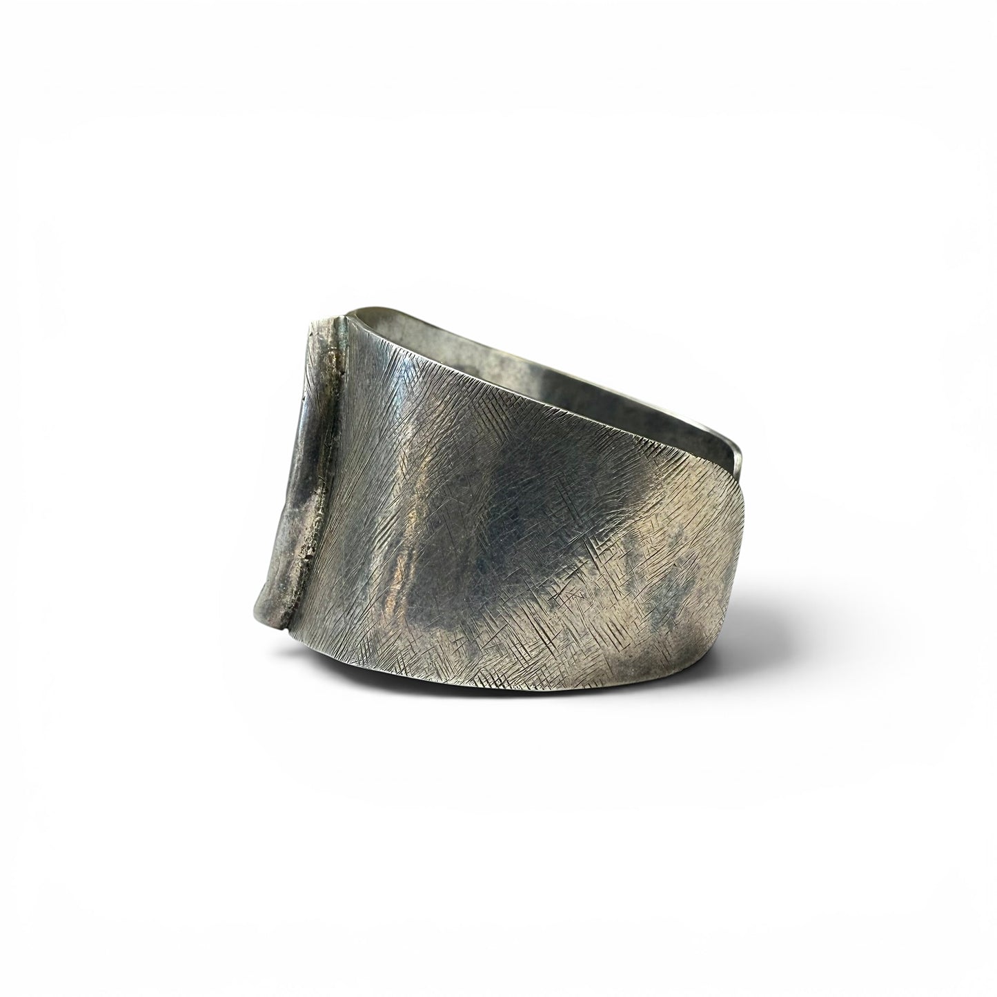 Early 20th Century Diné (Navajo) Ingot Silver & Damele Turquoise Cuff