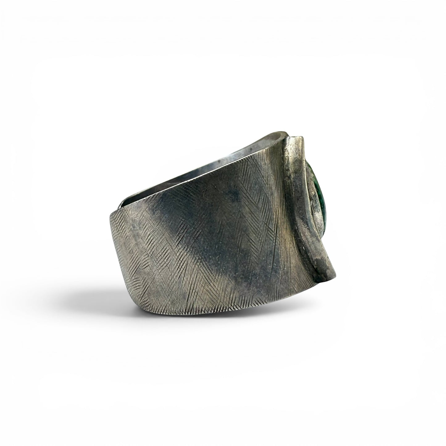 Early 20th Century Diné (Navajo) Ingot Silver & Damele Turquoise Cuff
