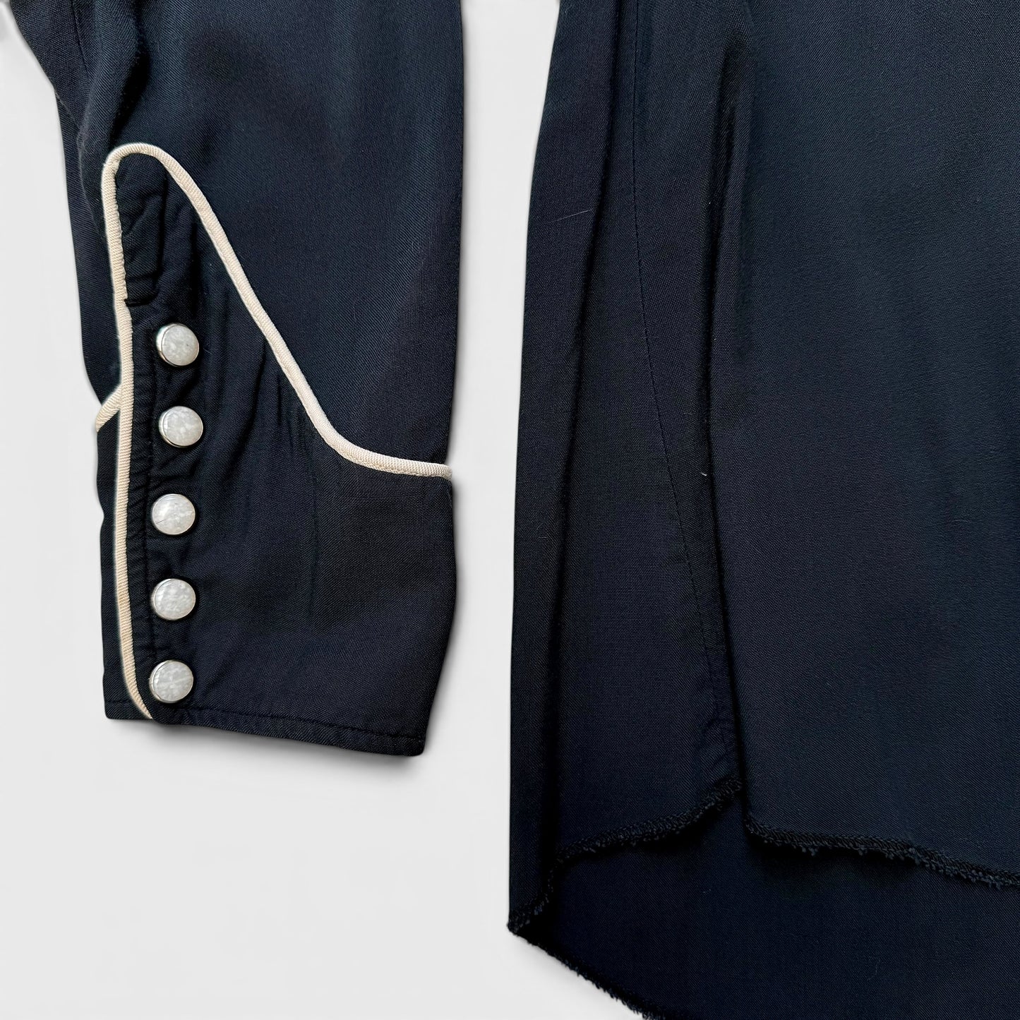 1950s Miller Embroidered Rayon Gabardine Western Shirt