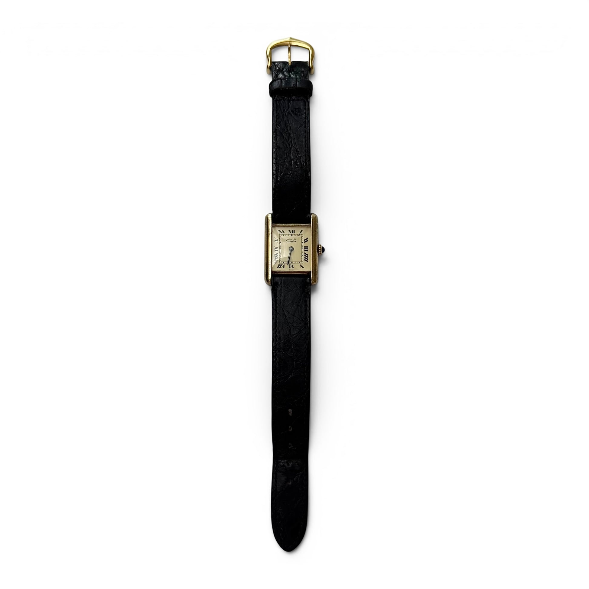 Late 1970s Must De Cartier Manual Wind Tank Watch