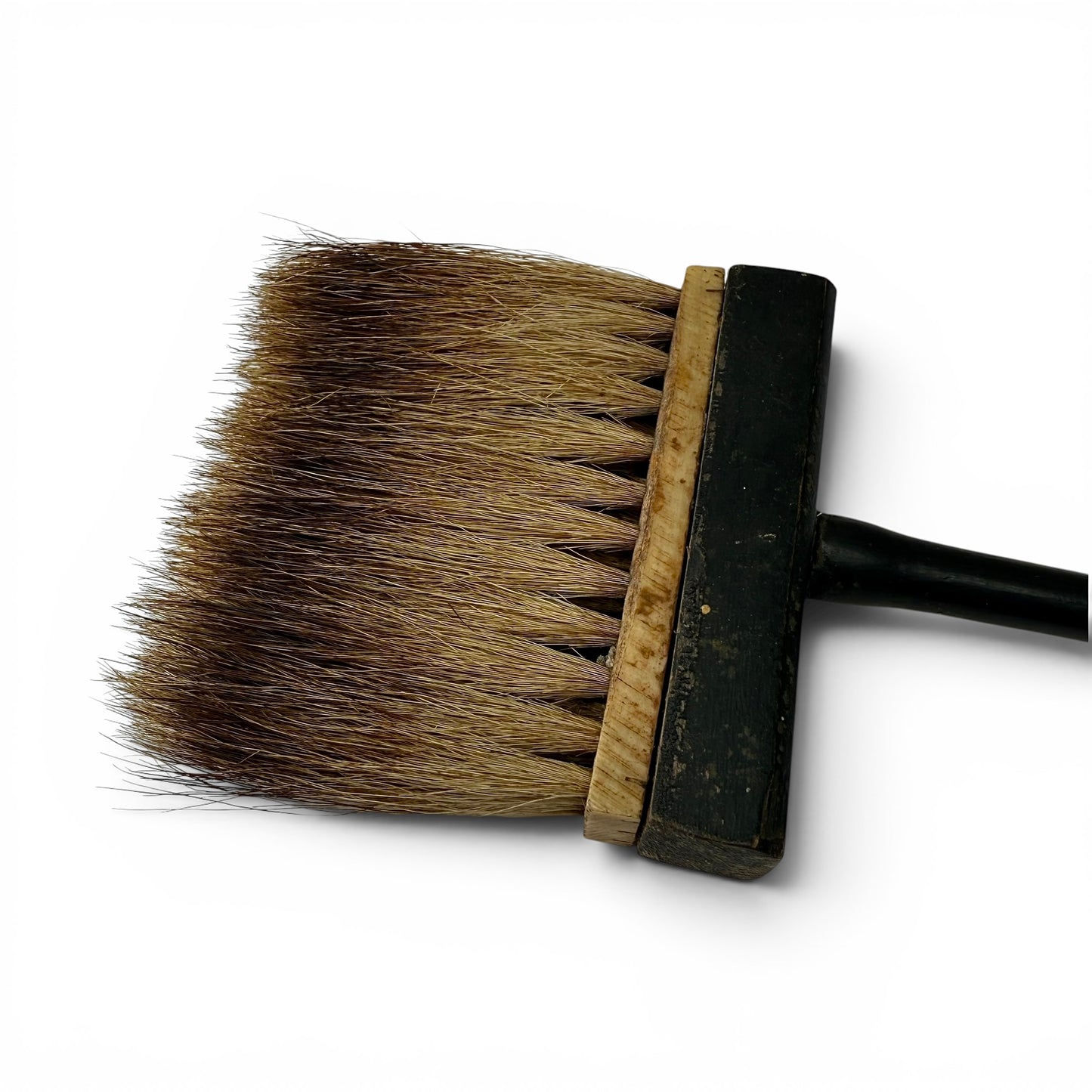 Late 19th Century Badger Hair Paint Brush close up of bone ferrule