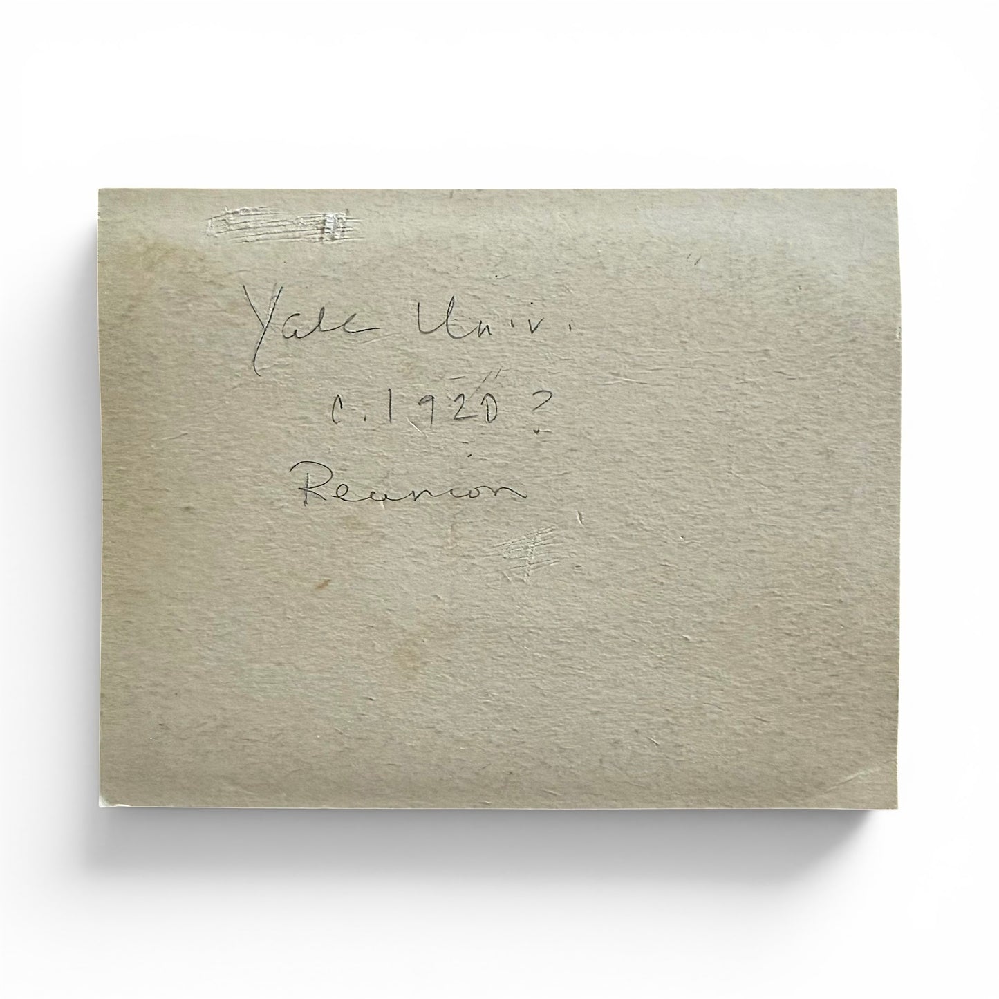 Manuscript on a light brown background with text 'Yale Univ. c. 1920? 